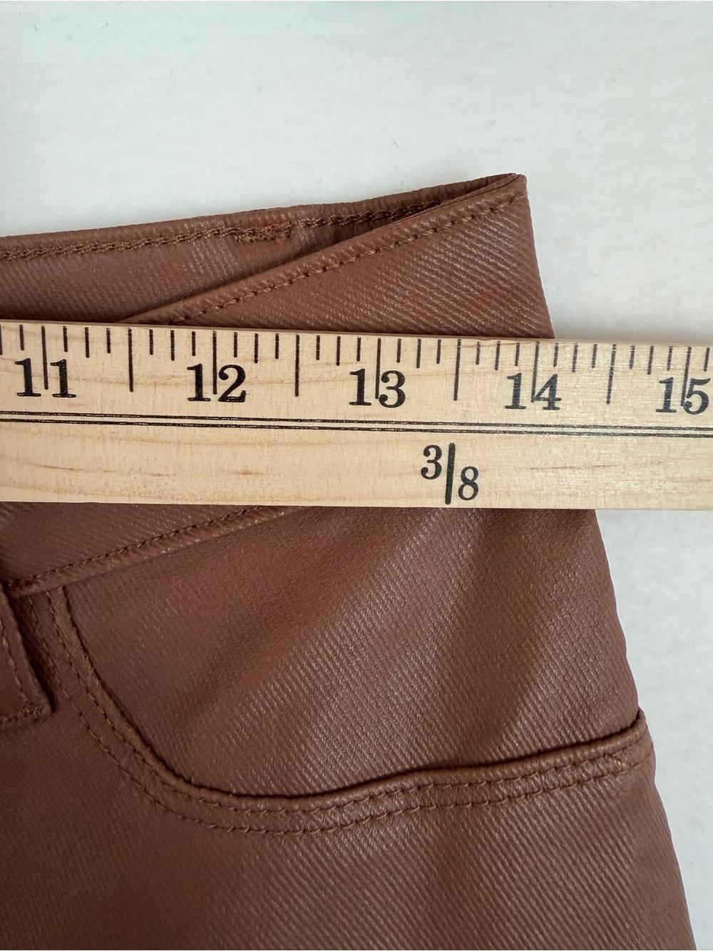 The Noli Shop High-Rise Faux Leather Jeans - Picture 3 of 5